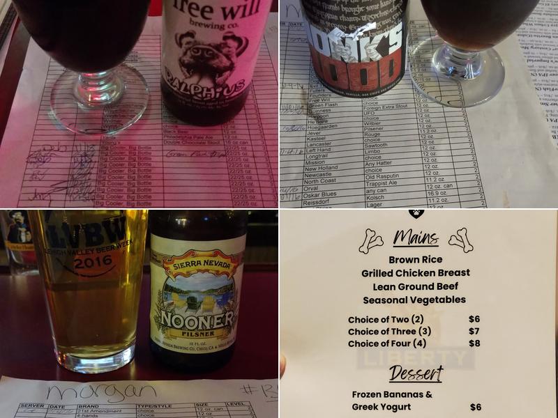 Tavern on Liberty Menu