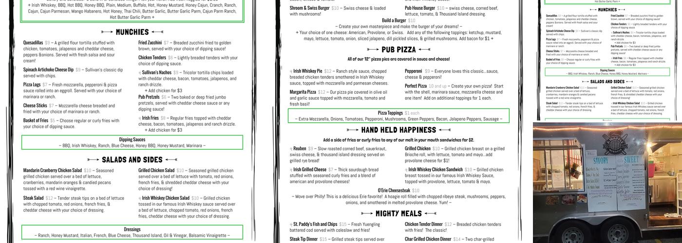 Sullivan's | Pub & Eatery Menu
