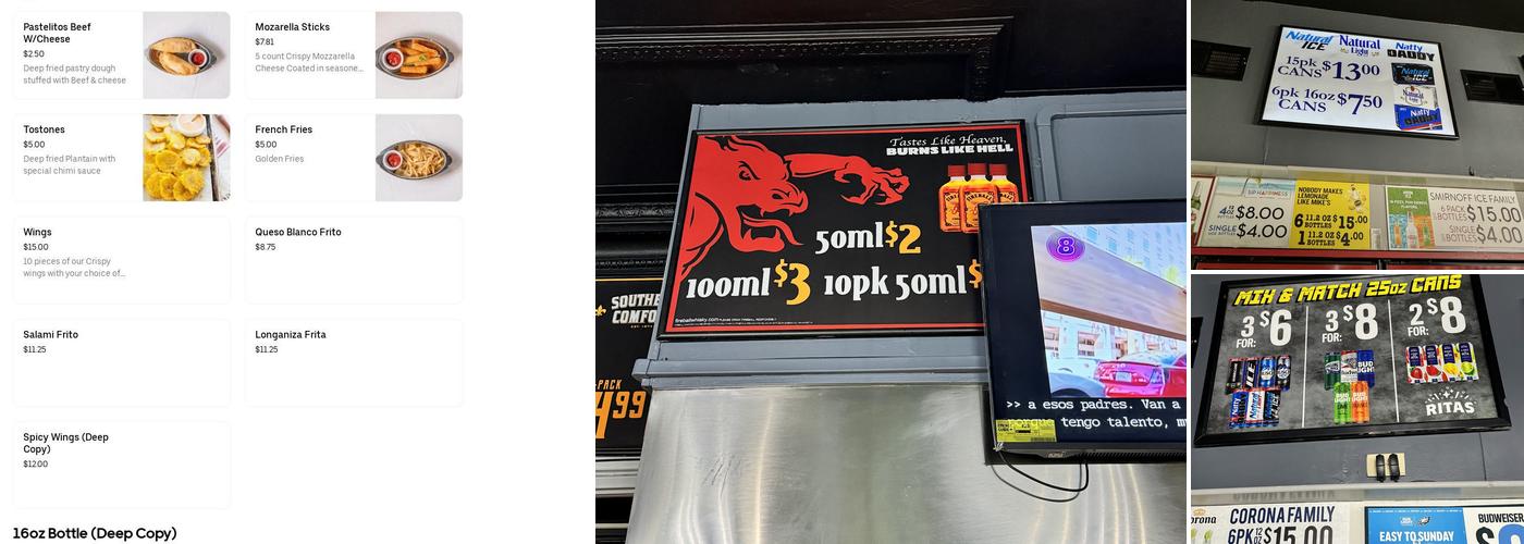 Velador LLC. Sport Bar & Pizza Menu