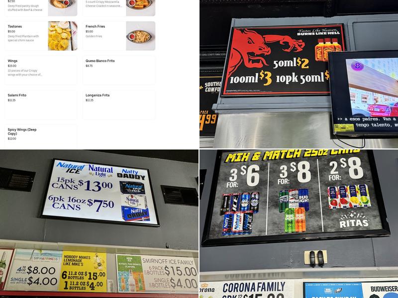 Velador LLC. Sport Bar & Pizza Menu