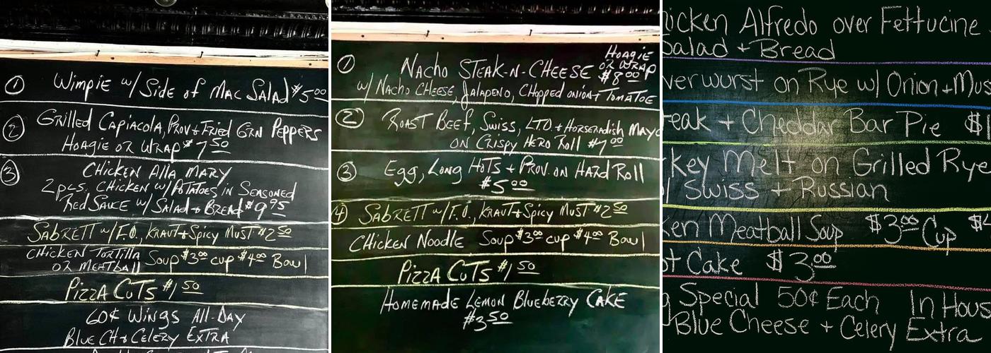 Roosevelt Beer Garden Menu