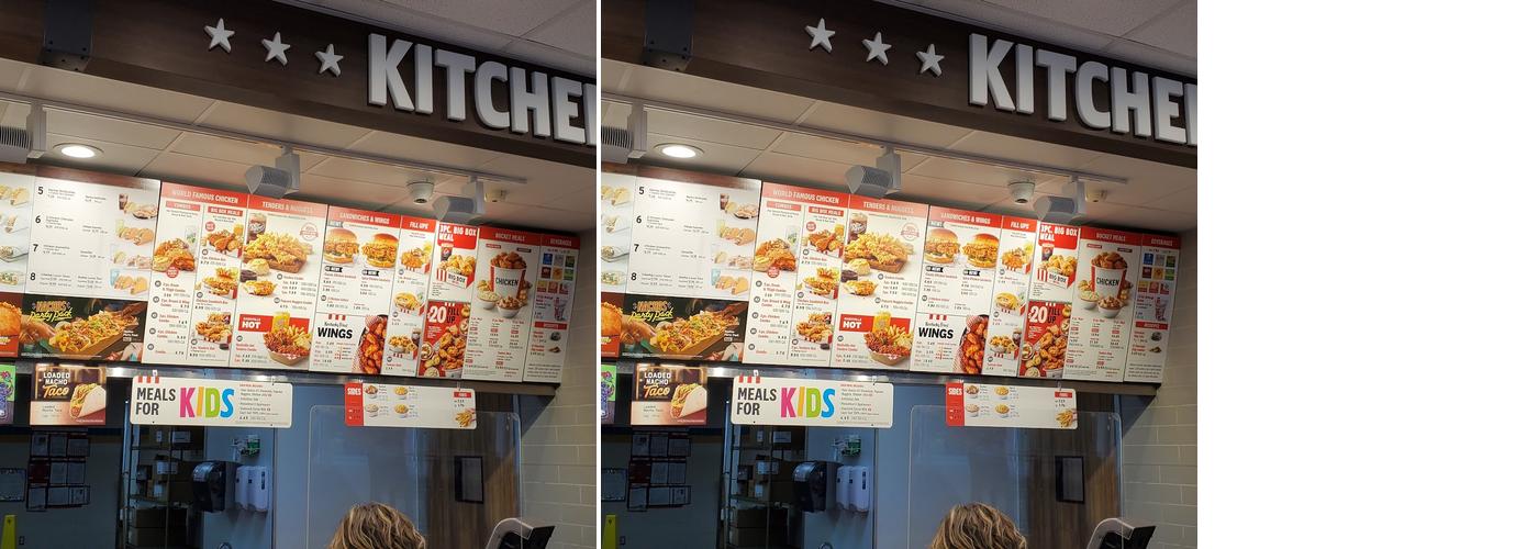 KFC Menu