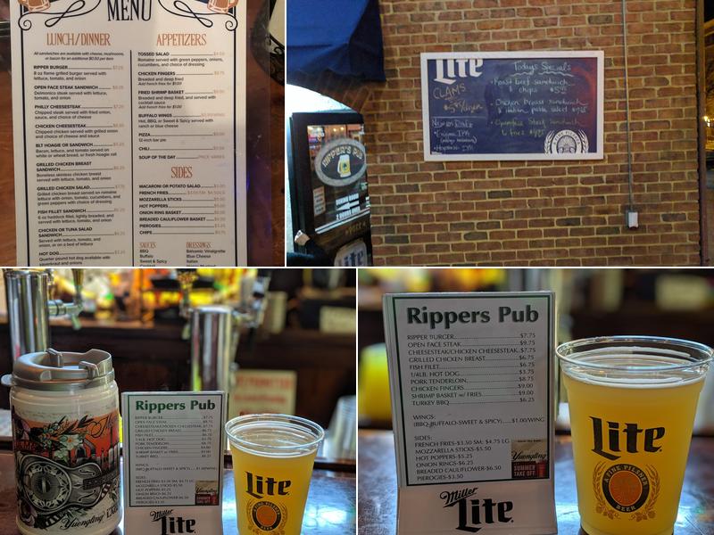 Ripper's Pub Menu