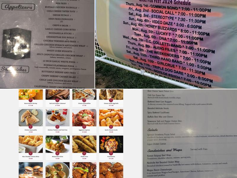 The Steel Pub Sports Bar and Grille Menu