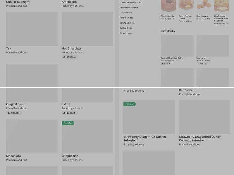 Dunkin' Menu