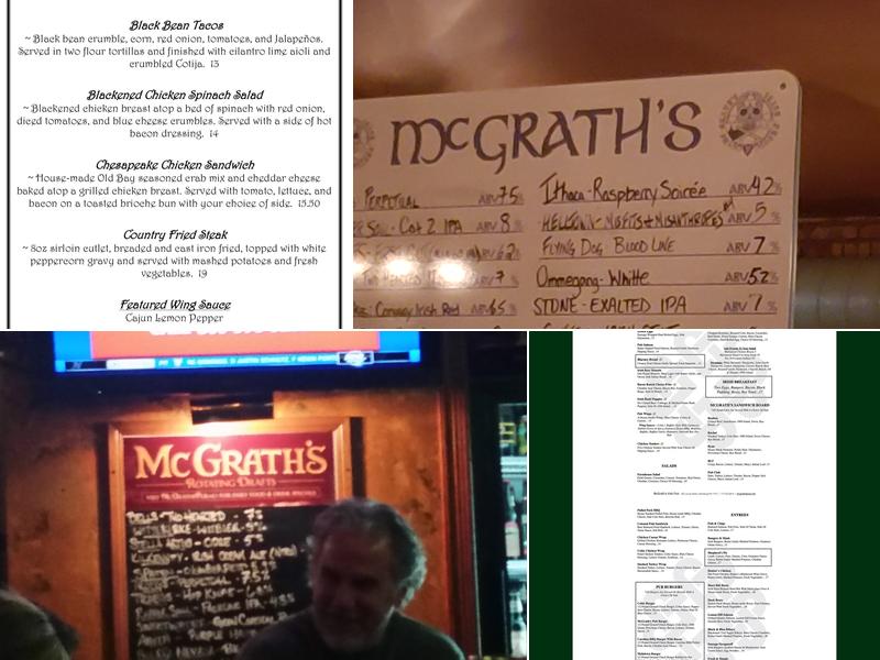 McGrath's Pub Menu