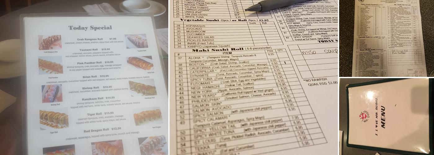I Love Mr Sushi Menu