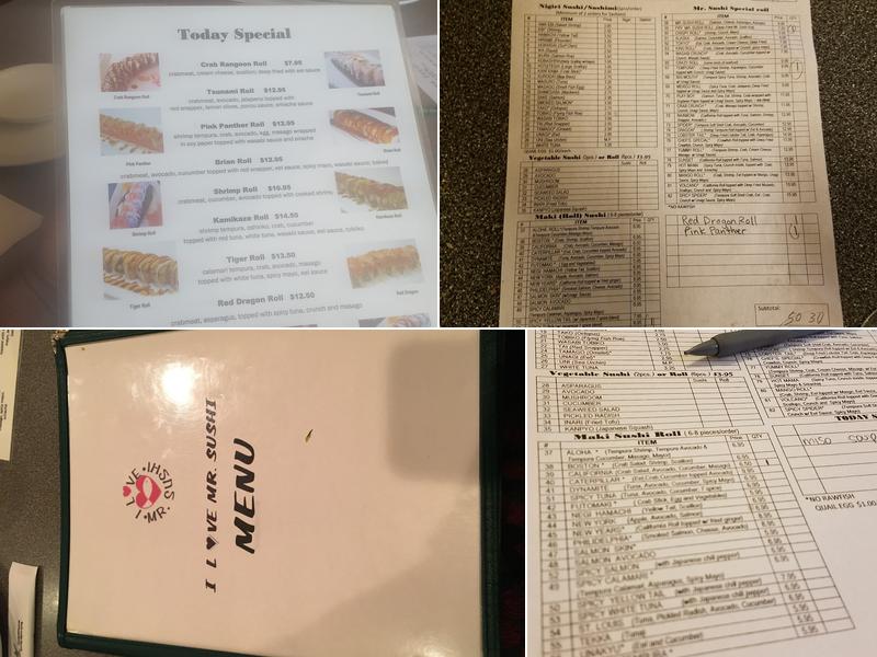 I Love Mr Sushi Menu