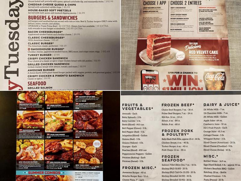 Ruby Tuesday Menu