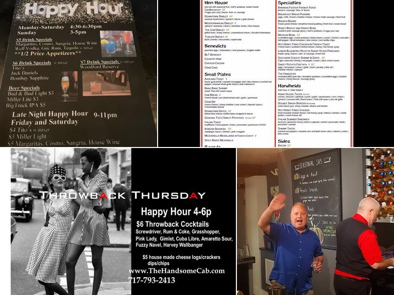 The Handsome Cab Menu