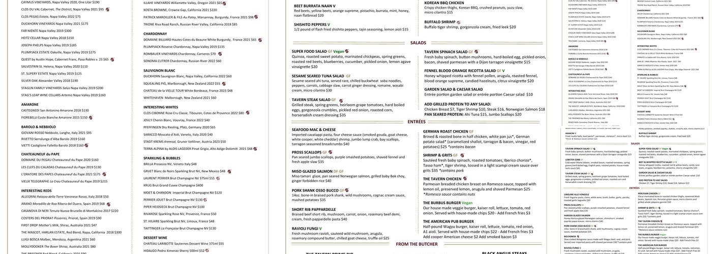 Adam's Apple Menu