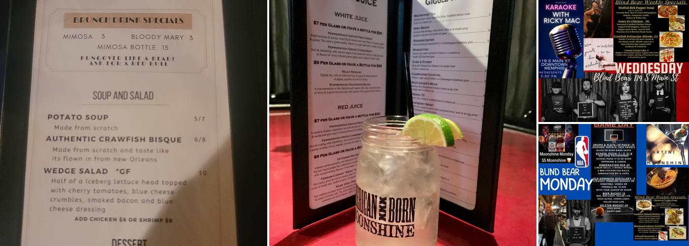Blind Bear Menu
