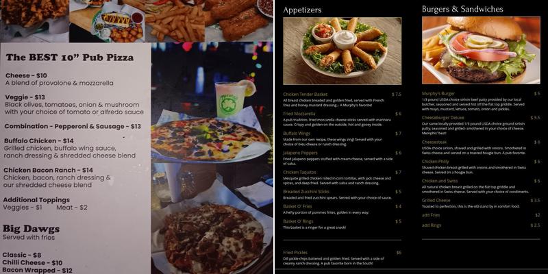 Murphy's Menu