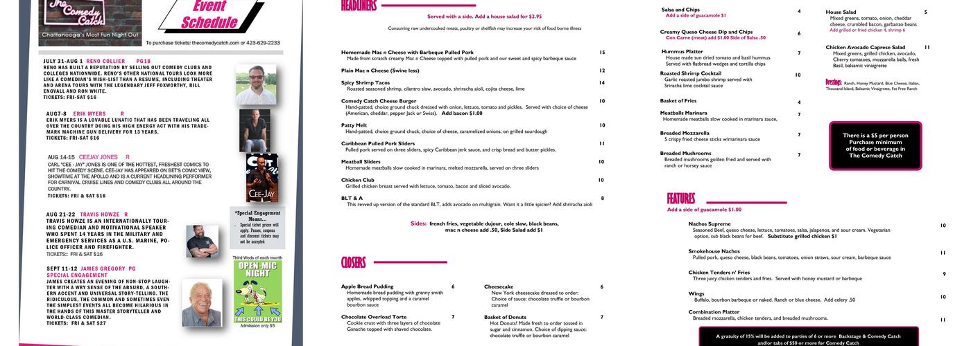 The Comedy Catch at The Choo Choo Menu