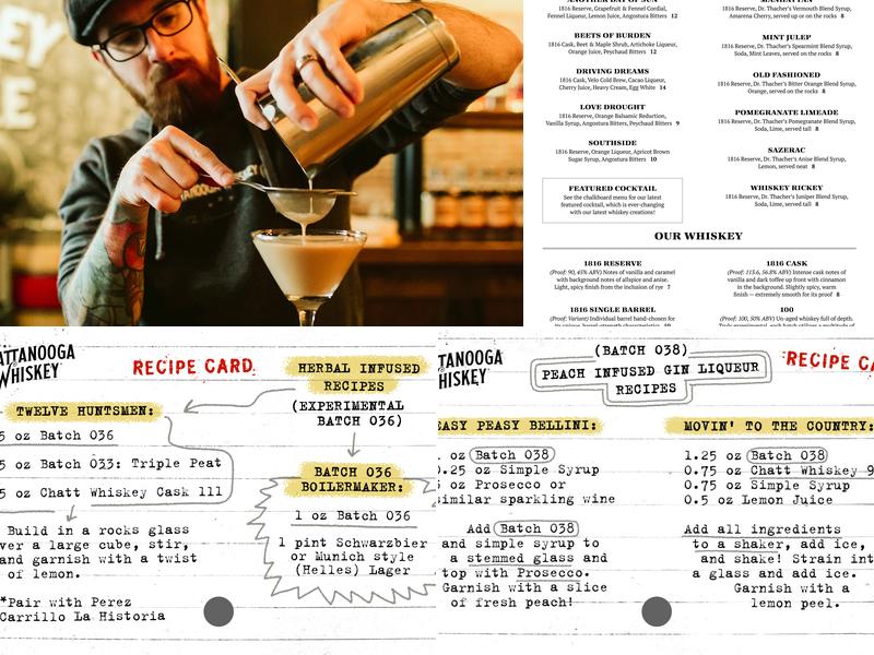 Chattanooga Whiskey Experimental Distillery Menu