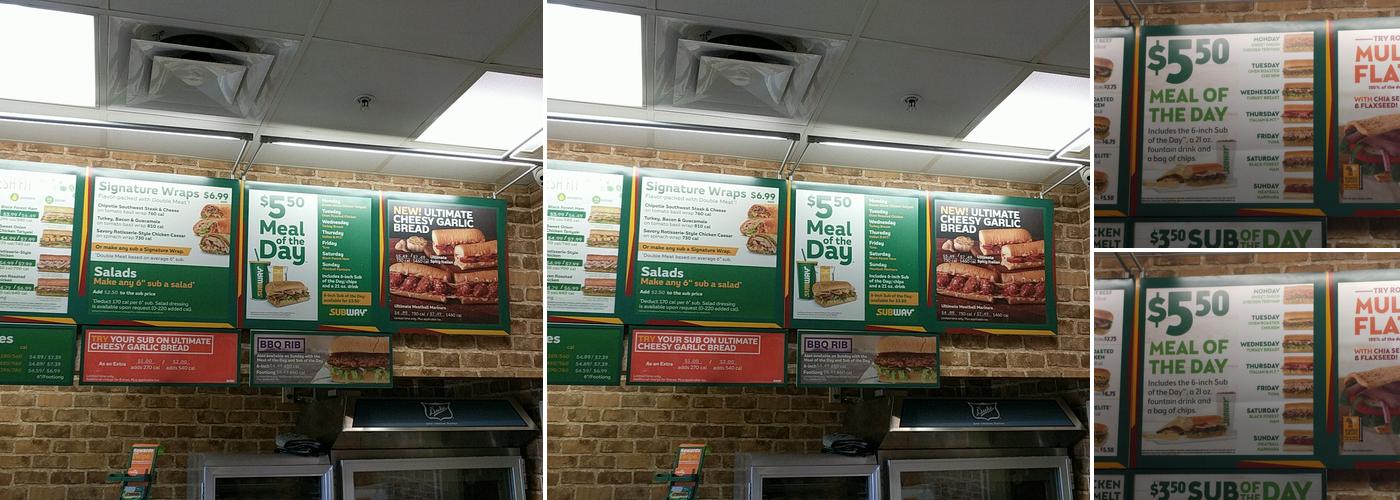 Subway Menu