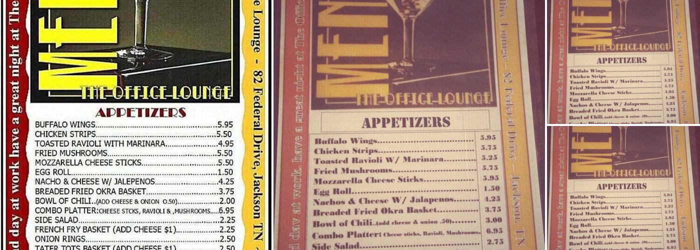 Office Lounge Menu