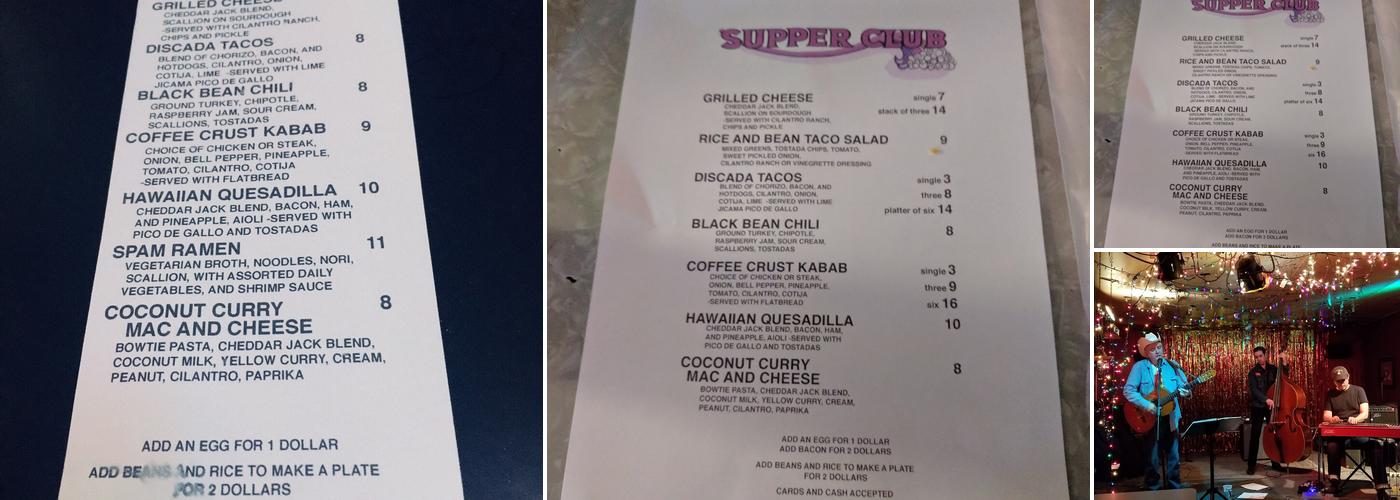 Springwater Menu