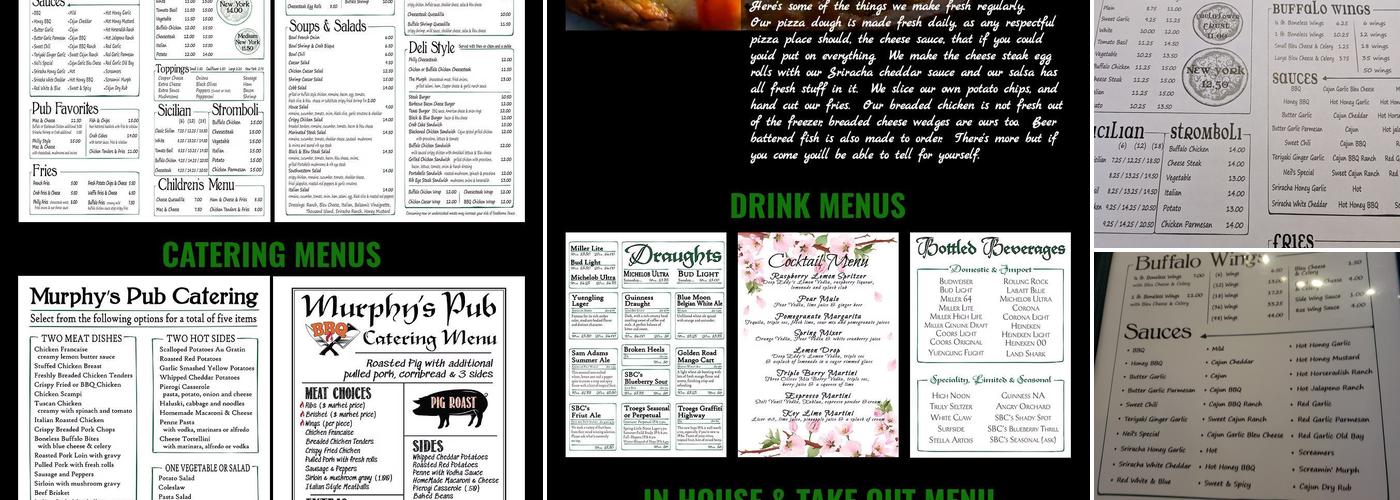 Murphy's Pub Menu