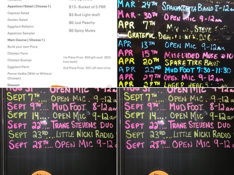 Tavern off the Green Menu