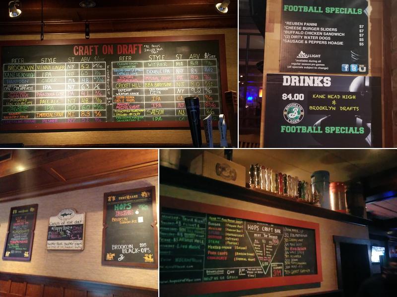 Hops Craft Bar Menu