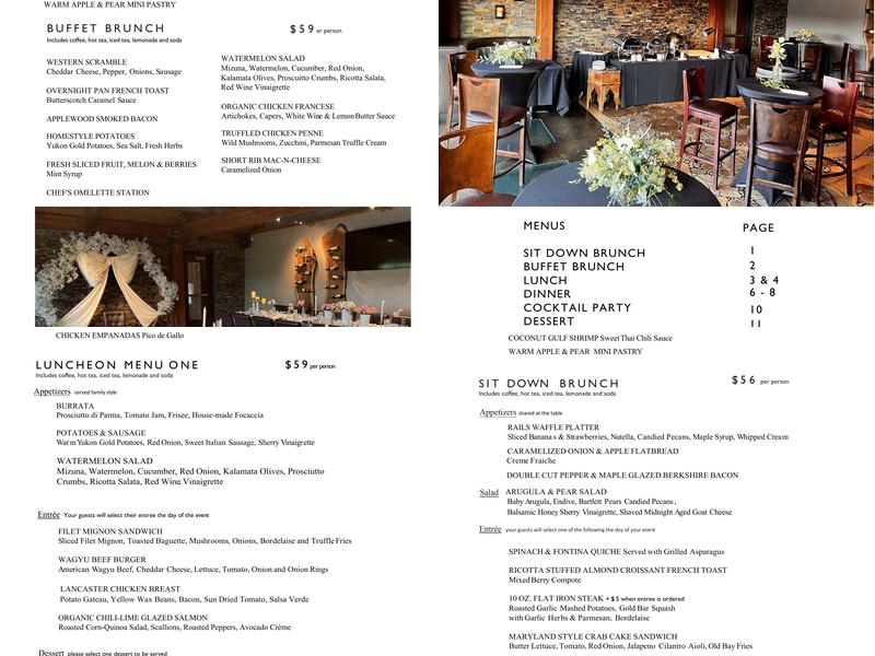 Thirty3 Menu