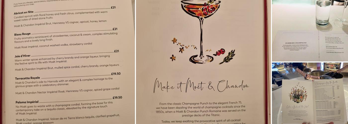Moët & Chandon Champagne Bar Menu