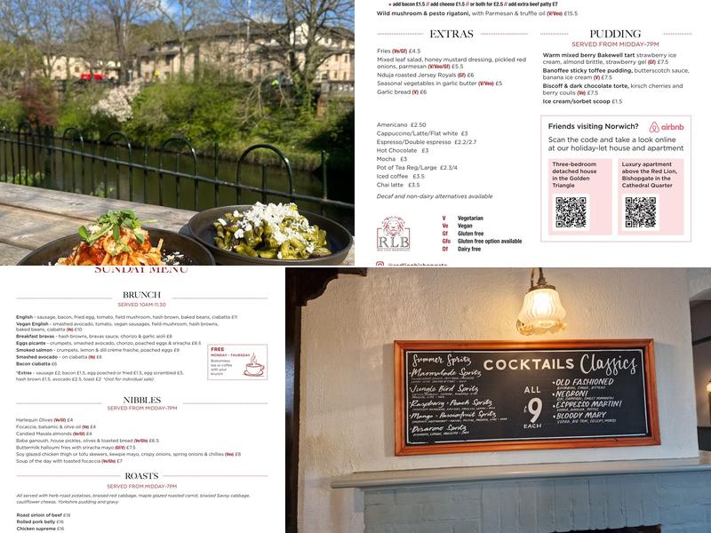 The Red Lion Bishopgate Menu