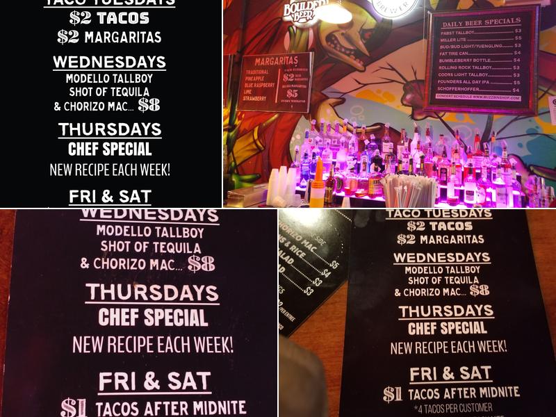BUZZBIN Menu