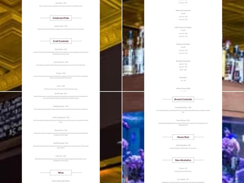 Low Spark Menu