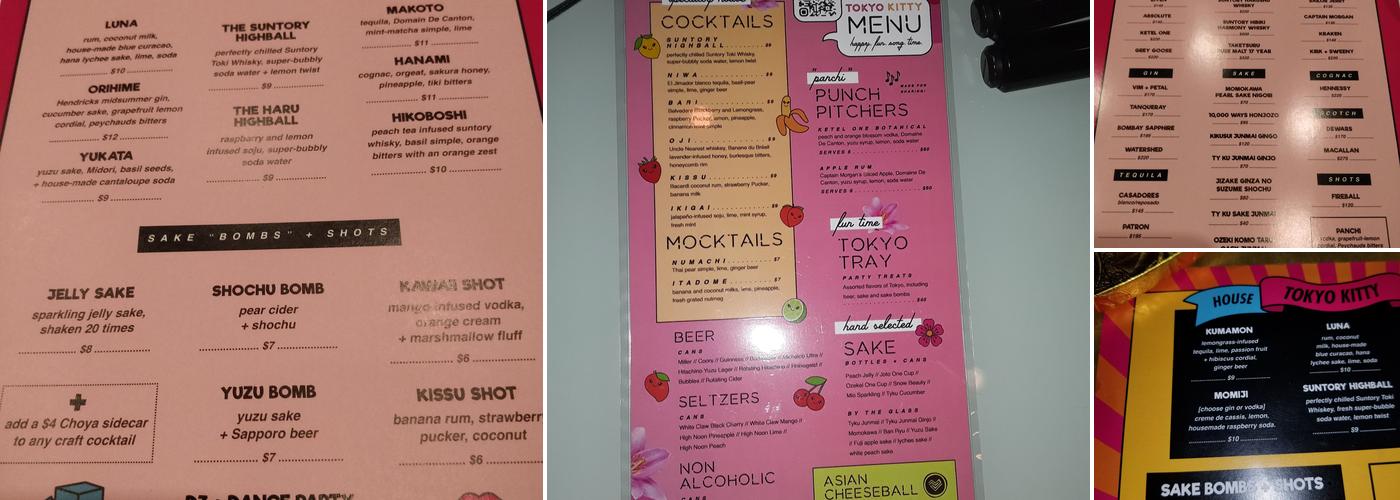 Tokyo Kitty Menu