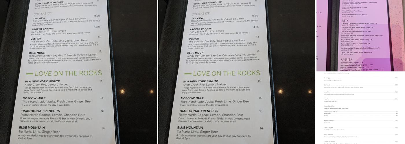 Bar 32 Menu