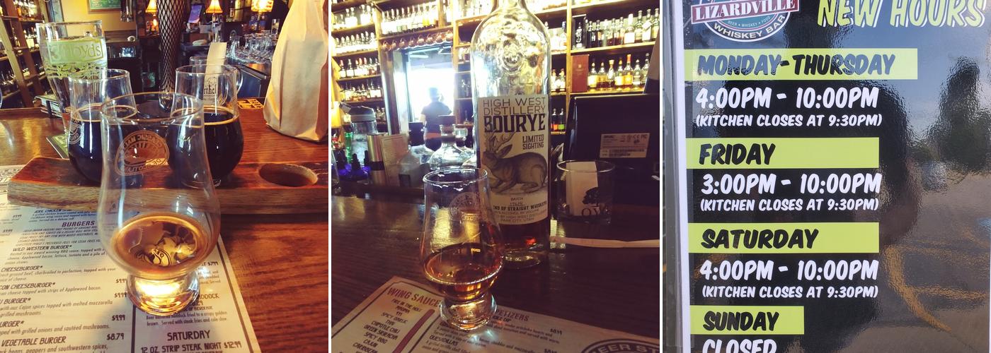 Lizardville Beer and Whiskey Bar Menu