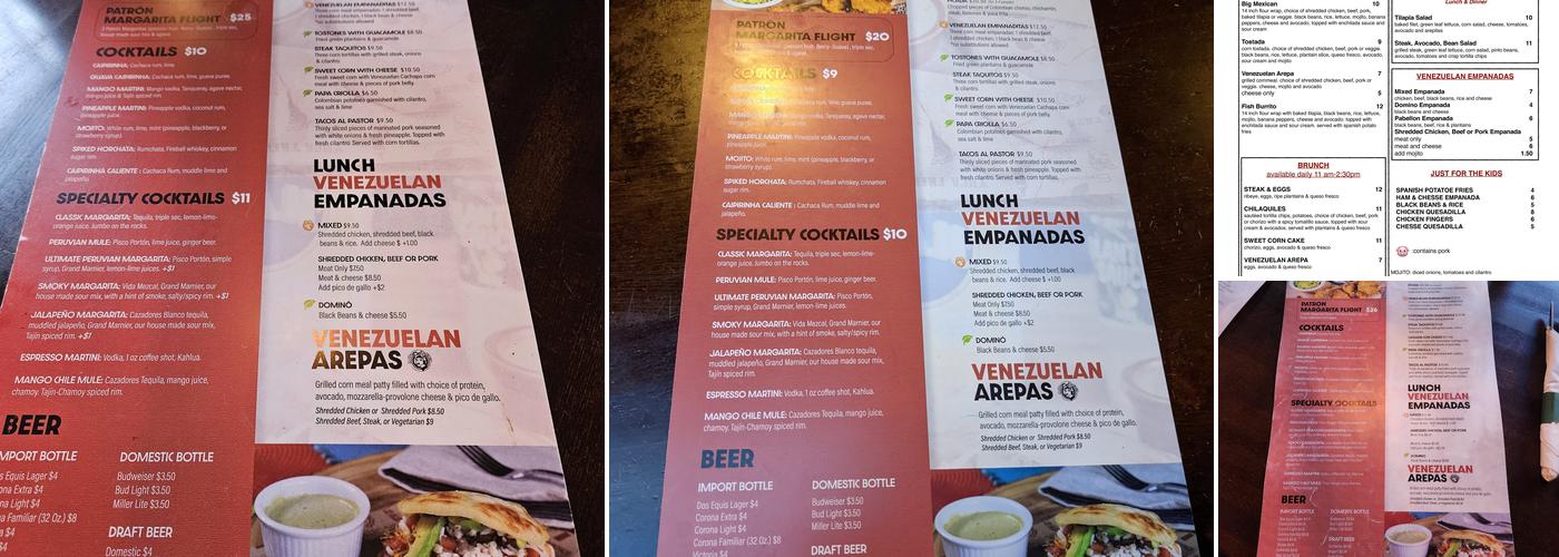 Arepazo Tapas Bar Grille Menu