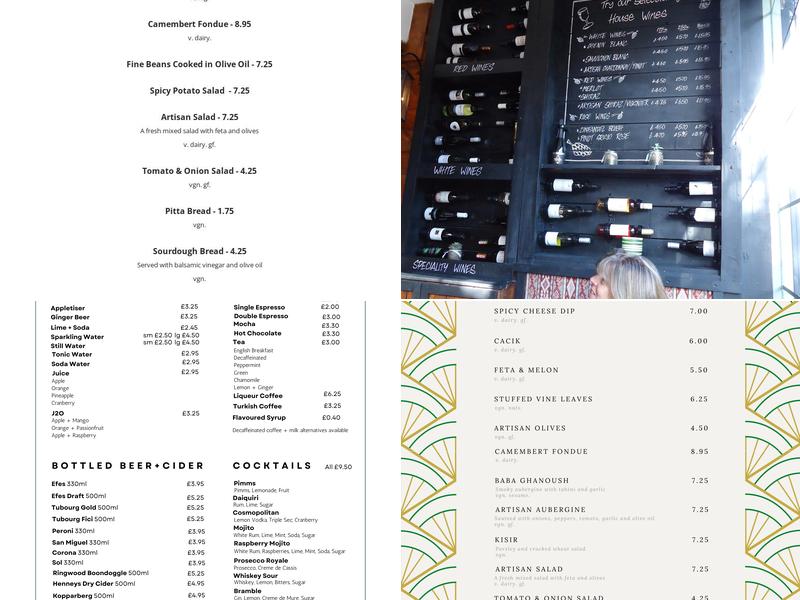 Artisan Meze & Wine Bar Menu