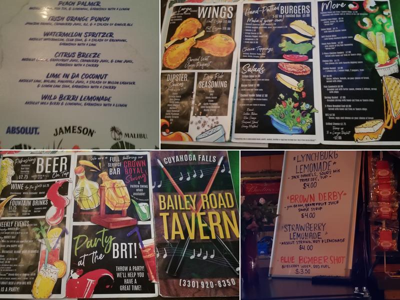 Bailey Road Tavern Menu