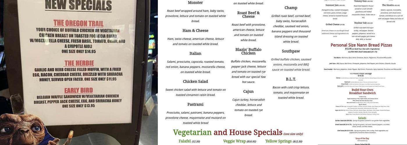 Canal Street Arcade and Deli Menu