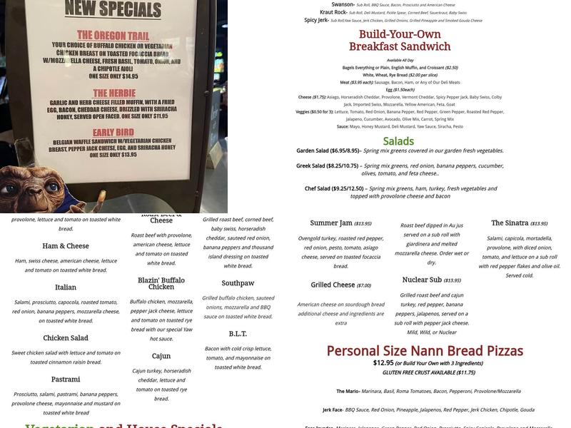 Canal Street Arcade and Deli Menu