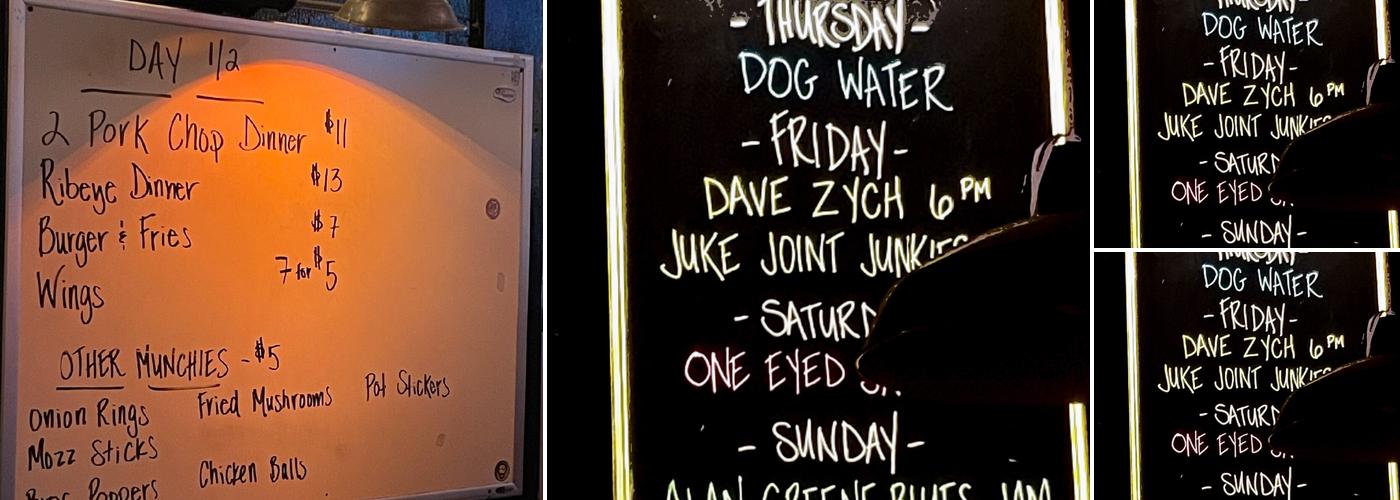 Cebars Euclid Tavern Menu