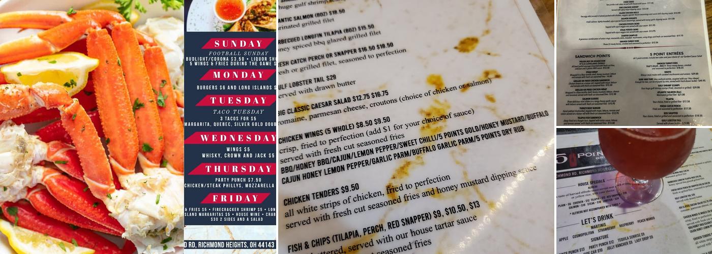 5 Points Grille Menu
