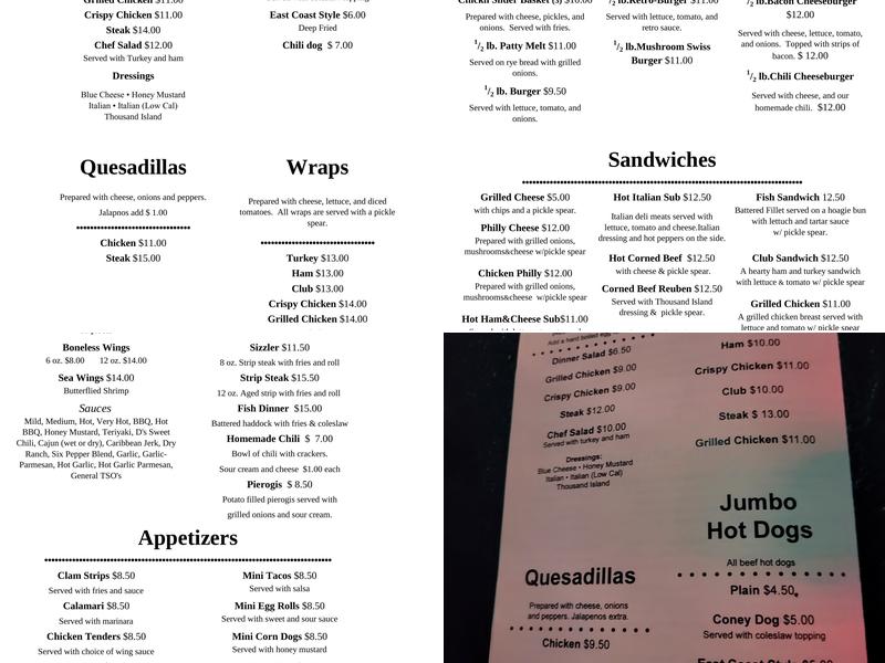 Lino's Menu