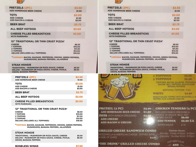 The Drink Tavern Menu