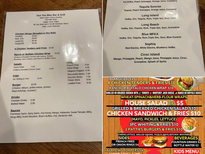 Out The Way Menu