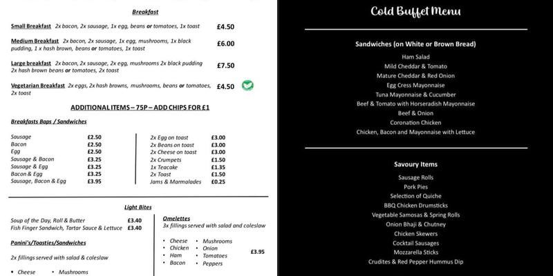 The Cockney Leek Bistro Menu