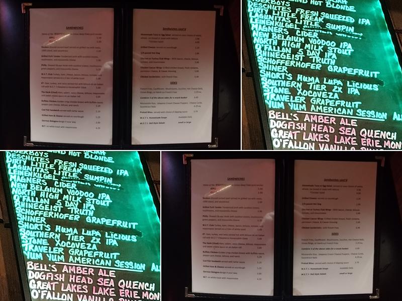 West End Tavern Menu