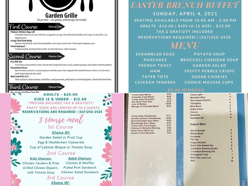 Garden Grille & Bar - Hilton Garden Inn Menu