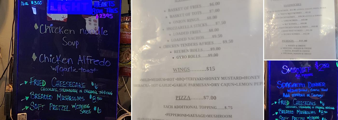 Kelley's Pub Menu