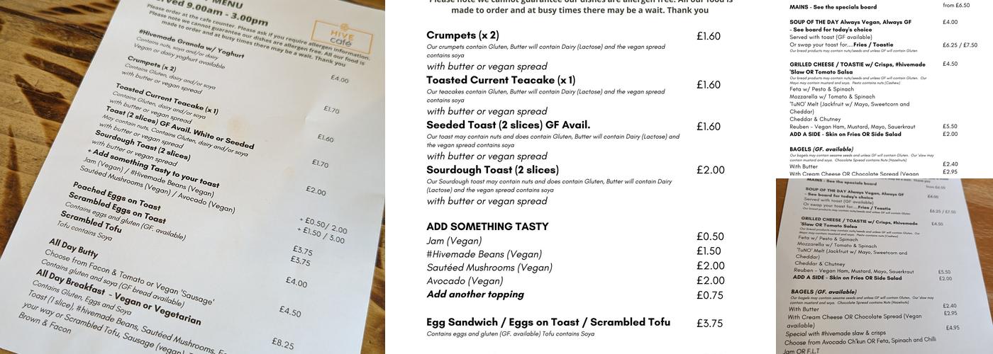 Hive Community CIC Menu