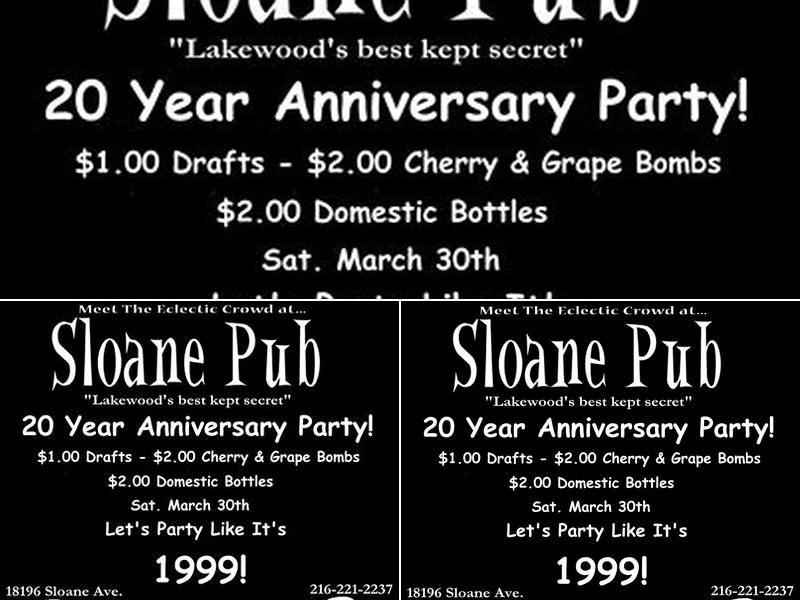 Sloane Pub Menu