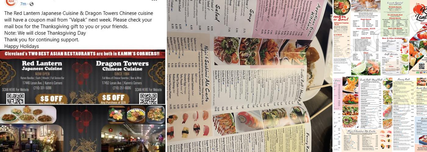 Red Lantern Japanese Cuisine Menu